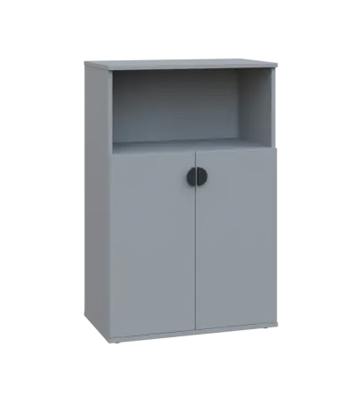 TN 3 - 7DN kancelářská skříň, 2-dveřová/nika, 1107x720x400, šedá